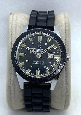 Mortima Diver Watch Super Datomatic Men's Vintage Wristwatch Waterproof 36mm  • $129