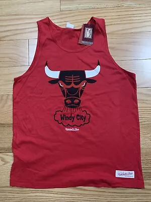 Mitchell Ness NBA Chicago Bulls Vest Cotton Sz L BNwT Red Rare Basketball • $49.99