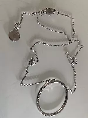 Michael Kors Necklace Silver Tone With Crystals • $16.99