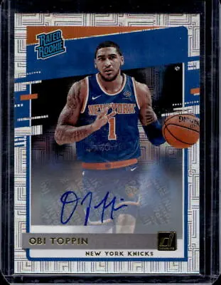 $7.50 • Buy 2020-21 Donruss Obi Toppin Choice Infinite Rookie Auto Autograph RC #229 Knicks