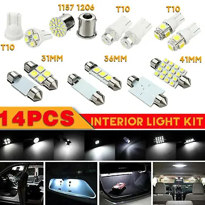 $6.19 • Buy 14Pcs T10 36mm LED Interior Lights Car Accessories Kit Map Dome License Honda 