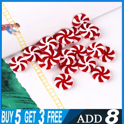 100x DIY Fun Fake Candy Lollipop Pendant Christmas Xmas Tree New Year Decoration • £2.70