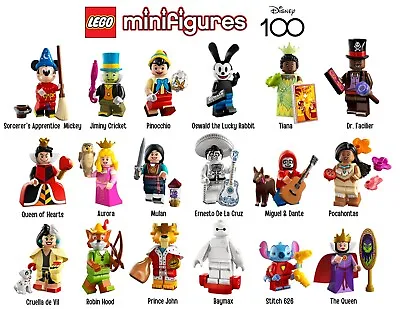 ~ LEGO 71038 Disney 100 Minifigures Series 1 ~ Mickey Mouse ~ Mulan ~ Aurora ~ • $8.99