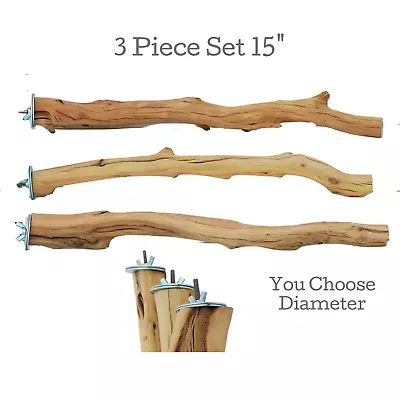 3-piece Set 15  Sanded Manzanita Bird / Parrot Perch • $25