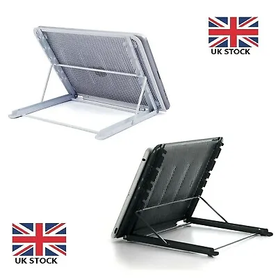 Universal Tablet Laptop Pad Stand Holder Riser Folding Table Adjustable Support • £7.95