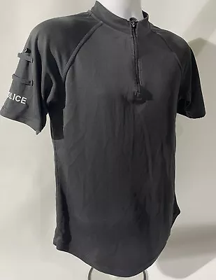 £9.99 • Buy Black Moisture Wicking Short Sleeved T-shirt Used Grade 1 Police Embroidered