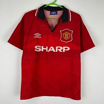 Manchester United 1994-1995 Vintage Home Football Shirt Soccer Jersey Youth Y • $30