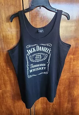 Jack Daniels Black Printed Tank Top Size M Good Cond Lot18 • $11.95