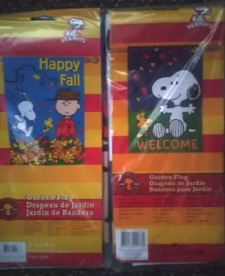 Peanuts Snoopy & The Gang Autumn/Fall Large Decorative Flag--Choose 1 • $19.99