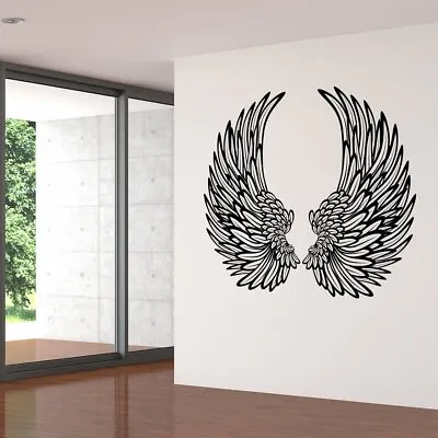 £11.20 • Buy Decorative Angel Wings Wall Sticker Decal Transfer Bedroom Home Matt Vinyl UK