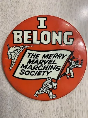 1964 Mmms Merry Marvel Marching Society  Button Nm 3 Inches Original Very Rare • $200