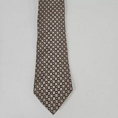 Van Heusen Men Neck Tie Multicolor 58  Brown Stain Resistant Hand Made 100% Silk • $5.46