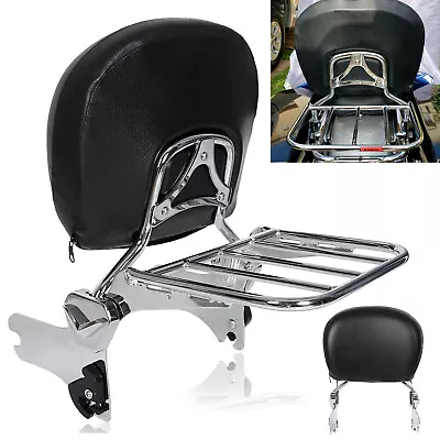 $65.99 • Buy For 94-08 Detachable Sissy Bar Backrest Luggage Rack Harley Road King Electra