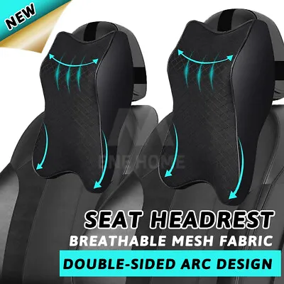 $20.95 • Buy Car Seat Headrest Pad Memory Foam Pillow Head Neck Rest Support Cushion Mat
