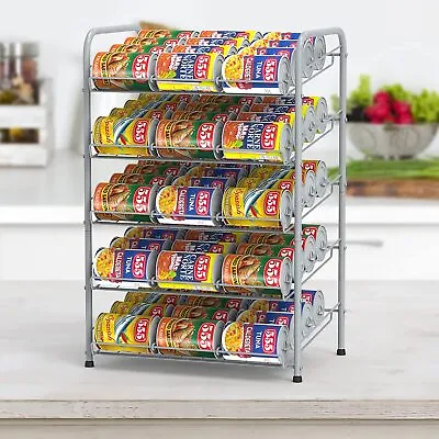 5 Tier Can Rack Organizer Metal Canned Food Storage Organizer For Kitchen Pantry • $18.68
