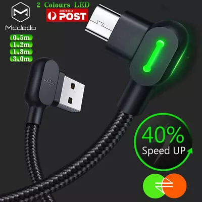 MCDODO Fast USB Cable Heavy Duty Charging Syn Charger Micro-USB 90 Degree Angle • $6.70