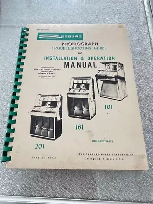Seeburg Model 101 161 201 Installation Operation Manual Troubleshooting Guide • $38