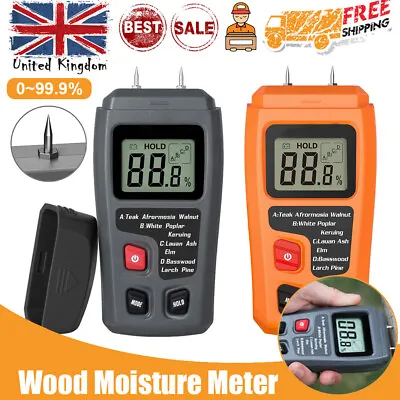 £7.99 • Buy Wood Moisture Meter Hygrometer Timber Damp Detector Wood Digital Humidity Tester