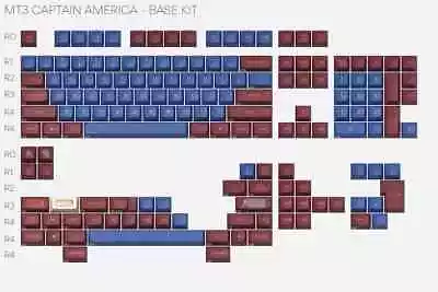 DROP Marvel CAPTAIN AMERICA Custom MT3 Keycap Set ABS Hi-Profile Doubleshot NEW • $99.99