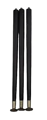 3 X Retro Wooden Furniture Dansette Legs 39.5cm Length Black • £19.99