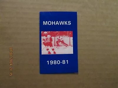 IHL Muskegon Mohawks Vintage Defunct 1980-81 Team Logo Pocket Schedule • $25