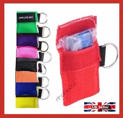 £3.95 • Buy First Aid Resuscitation CPR Facemask Face Mask Shield Key-ring  Mouth To Mouth