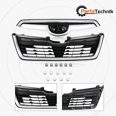 For 2019 2020 2021 Subaru Forester Front Bumper Hood Grille W/Chrome Trim Grill • $53.19