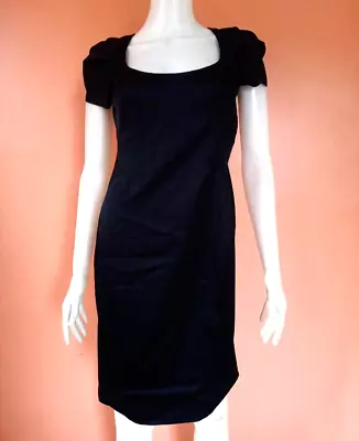 Zac Posen Sheath Ruched Sleeve Black Dress Size 2 • $145