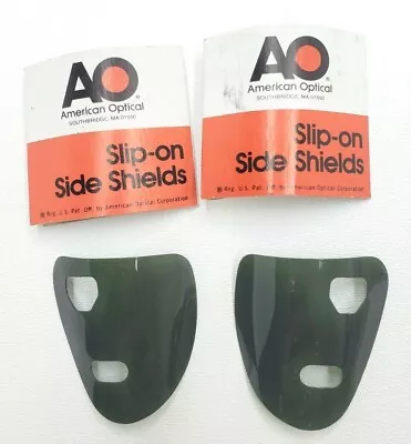 2- American Optical Sure Guard Slip On Safety Glasses Side Shields GREEN Plastic • $7.99