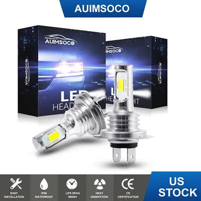 Super Bright H7 LED Headlight Kit High Low Beam DRL Bulbs 200000LM 6500K White • $19.99