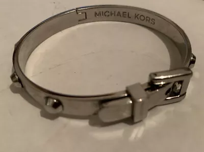 Michael Kors Astor Buckle Bangle Steel  MKJ1892931 -7mm Wide - 2.5  • $55