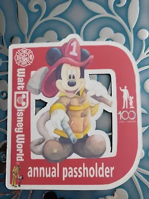 Disney World  Annual Passholder Magnet Mickey Mouse  Firefighter 2024 • $6