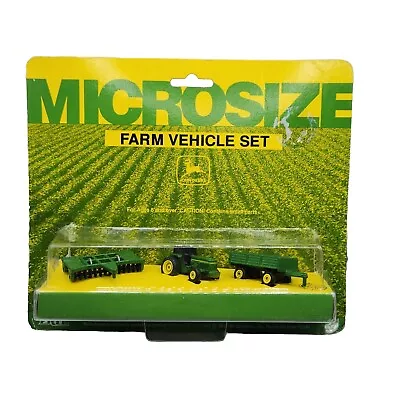 JOHN DEERE MICROSIZE FARM VEHICLE SET #5572 Vintage Die Cast Model Toys  • $16.99