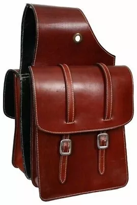 Vintage Handmade Designer Premium Quality Leather Saddle Bag For Horse (Tan) • $149