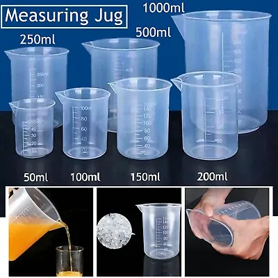 Small Measuring Cup Plastic Jug Beaker Kitchen Tool For Laboratories Parts Large • £3.43