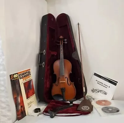 Violin Viola Lot With Canvas Case Book Bow Plus Accessories Nice • $70