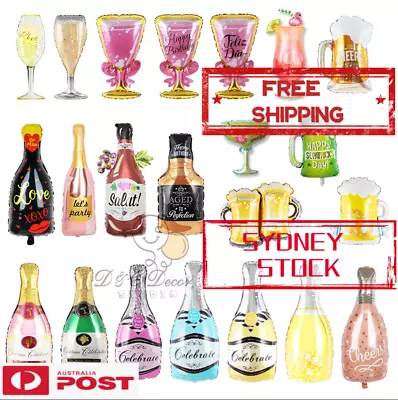 Bottles Foil Balloon Champagne Wine Whisky Beer Foil Balloon Party Decoration • $5.50