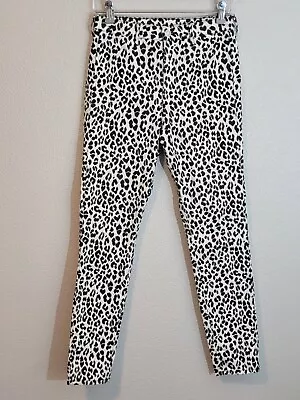 &Denim HM Jeans Womens Size 27 Skinny High Waist Ankle Stretch Leopard Print • $12.99