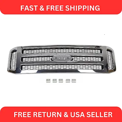 Chrome Grille For Ford 2005 2006 2007 Super Duty F-250 F-350 Conversion Grill • $132.31