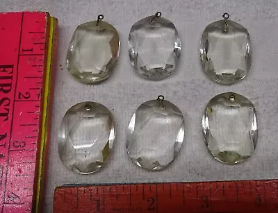 $24.44 • Buy ** Vintage - LOT Of 6 - Bigger CRYSTAL Prisms -- Parts From SAME ChAnDeLieR *