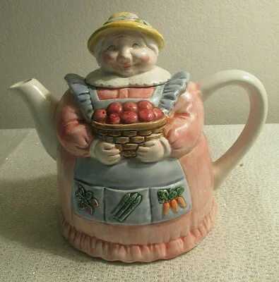 Japan Tea Pot Grandma Gardener Farmer Apples Mary Ann Baker Otagiri • $22