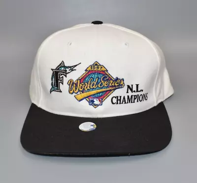 Vintage 1997 Florida Marlins NL Champions World Series Snapback Cap Hat - NWT • $49.95