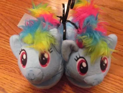 My Little Pony RAINBOW DASH Plush Slip On Slippers~Size SMALL (5-6)~NWT • $7.99