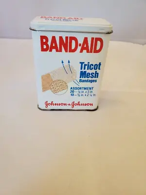 Vtg 1980s Band-Aid Tricot Mesh Bandages Tin - EMPTY #4943 Johnson & Johnson • $14