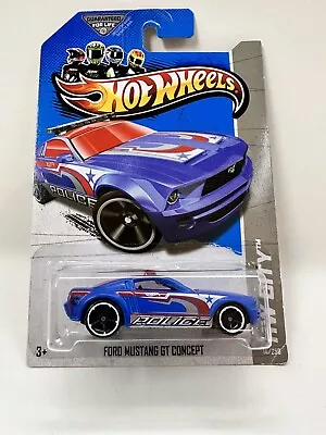 Hot Wheels 2013 Treasure Hunt Police Ford Mustang GT Concept Blue HW City Rescue • $5.40