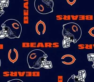 $16.95 • Buy NFL Chicago Bears Fleece Fabric 60  By-The-Yard Quantity Discounts