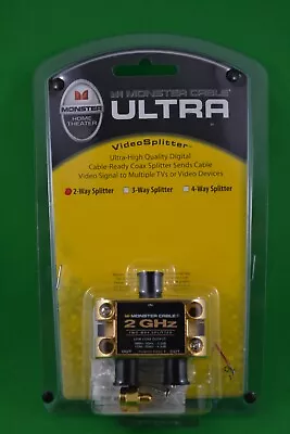 Monster Cable Ultra 2 GHz 2 Way Splitter For TV & Satellite New In Package • $22.08