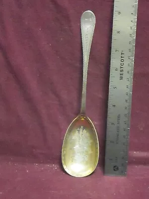 WALKER & HALL  EPNS CL SHEFFIELD ENGLAND FLORAL SERVING SPOON  9 1/8  No Mono • $20