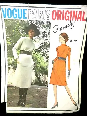 Vogue Paris Original Pattern 2467 Givenchy Size 12 • $45