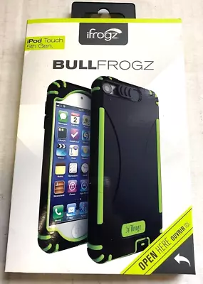 NEW IFrogz Bullfrogz BLACK/GREEN Rugged Grip Case For Apple IPod Touch 5th Gen • $14.20